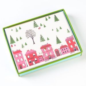 🆕 Kate Spade ♠️ Holiday Village Christmas Cards